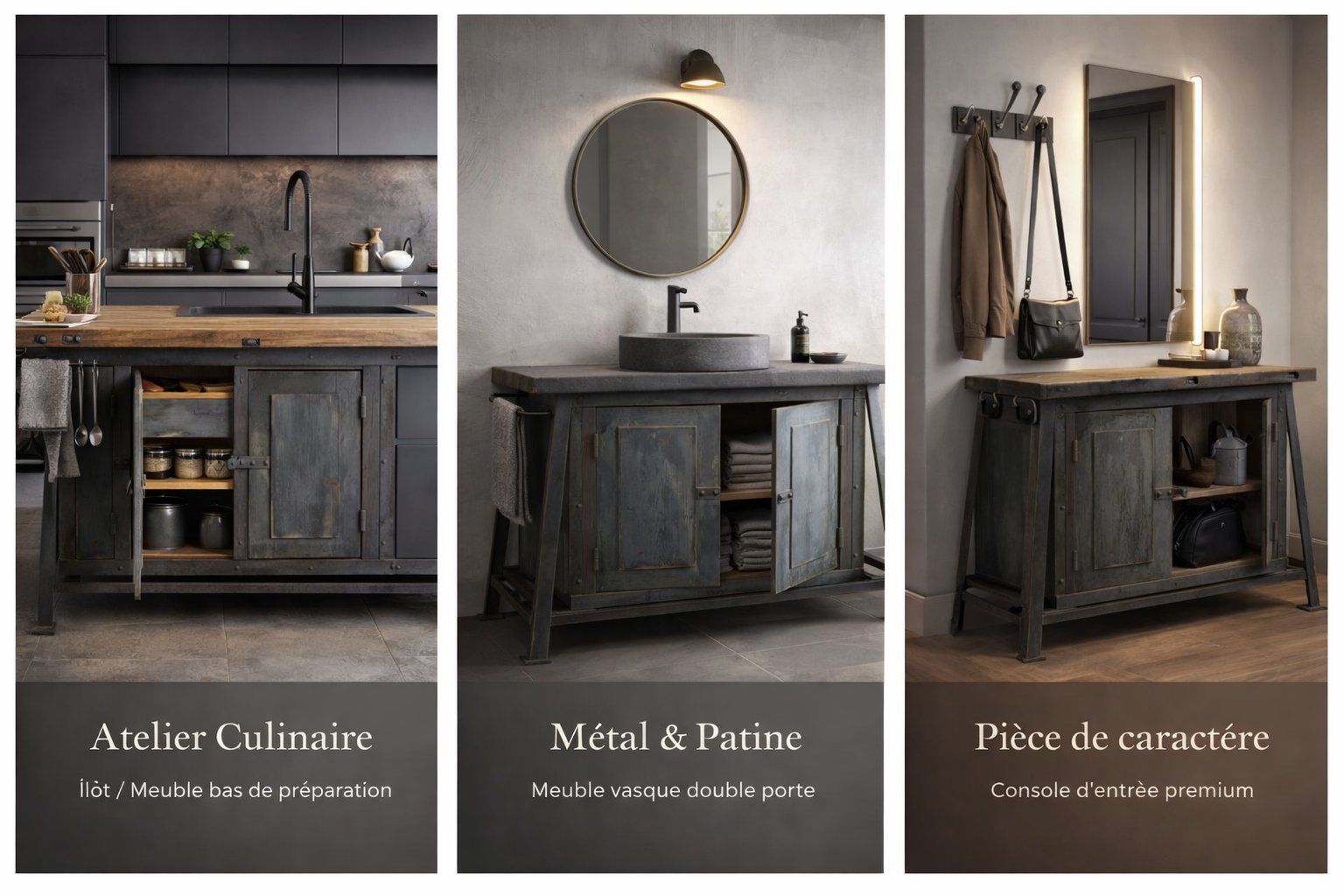 Atelier Culinaire métal bois
